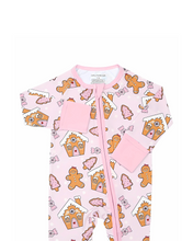 Load image into Gallery viewer, Bamboo Zip Romper | Gingerbread Cookies (LPK)
