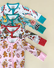 Load image into Gallery viewer, Bamboo Zip Romper | Gingerbread Cookies (LPK)
