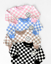 Load image into Gallery viewer, Bubble Romper | Checkered Smiley Latte (LPK)
