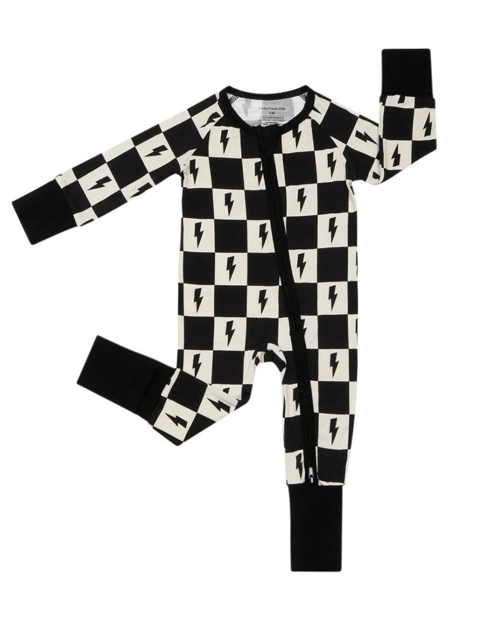 Bamboo Zip Romper | Checks & Bolts (LPK)