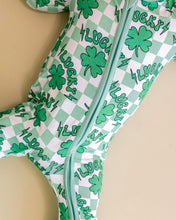 Load image into Gallery viewer, Bamboo Zip Romper | Lucky Shamrock (LPK)
