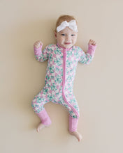 Load image into Gallery viewer, Bamboo Zip Romper | Shamrock &amp; Bows (LPK)
