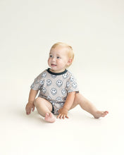 Load image into Gallery viewer, Short Sleeve Bubble Romper | Electric Drippy (LPK)
