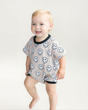 Load image into Gallery viewer, Short Sleeve Bubble Romper | Electric Drippy (LPK)
