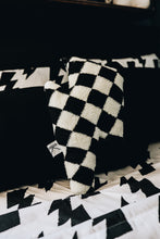 Load image into Gallery viewer, (KIU) *Pre-Order* Black Check Bolt Plush Pillow estimated shipping end of May read all details prior to purchasing
