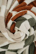 Load image into Gallery viewer, Rust Checkered Plush Blanket (Mebie Baby)
