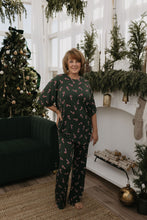 Load image into Gallery viewer, Short Sleeve Women&#39;s Bamboo Pajamas | Candy Cane Lane (FF)
