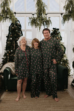 Load image into Gallery viewer, Short Sleeve Women&#39;s Bamboo Pajamas | Candy Cane Lane (FF)
