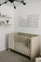 Load image into Gallery viewer, Taupe Checkered Crib Sheet (Mebie Baby)
