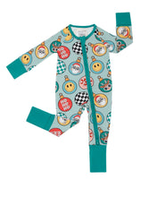 Load image into Gallery viewer, Bamboo Zip Romper | Christmas Ornaments (LPK)
