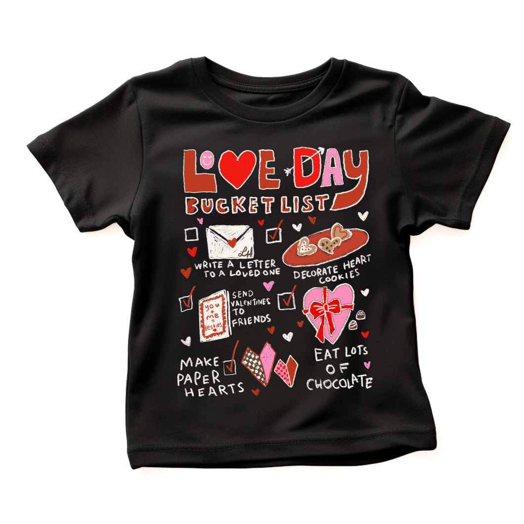 “Love Day Bucket List” Kids Graphic Tee (MTO)