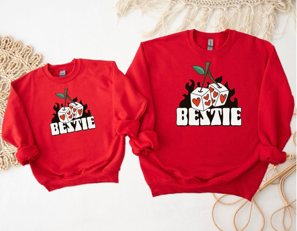 “Bestie” Mama & Mini Crew Neck (MTO)