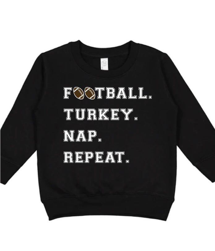 “Football Turkey Nap Repeat” Crew Neck (MTO)