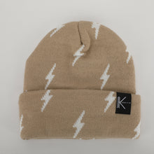 Load image into Gallery viewer, Beige Bolt Beanie (KIU)
