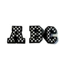 Load image into Gallery viewer, Black Checker Letter Charms (KIU)
