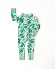 Load image into Gallery viewer, Bamboo Zip Romper | Lucky Shamrock (LPK)
