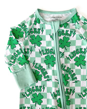 Load image into Gallery viewer, Bamboo Zip Romper | Lucky Shamrock (LPK)
