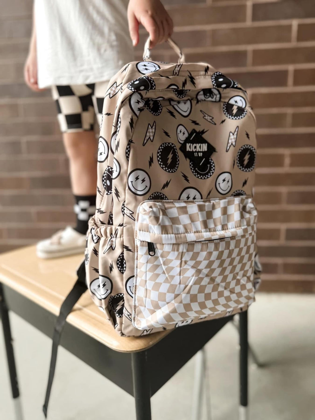 Beige Rad Vibes Full Size Backpack (KIU)