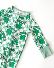 Load image into Gallery viewer, Bamboo Zip Romper | Lucky Shamrock (LPK)
