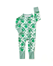 Load image into Gallery viewer, Bamboo Zip Romper | Lucky Shamrock (LPK)
