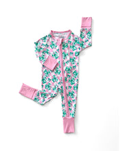 Load image into Gallery viewer, Bamboo Zip Romper | Shamrock &amp; Bows (LPK)
