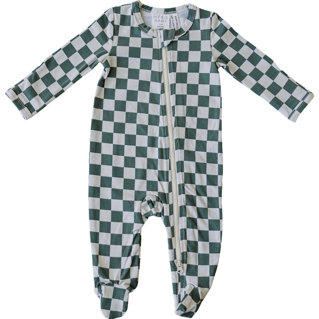 Green Checkered Zipper (Mebie Baby)