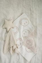 Load image into Gallery viewer, Smiley Taupe Plush Blanket (Mebie Baby)
