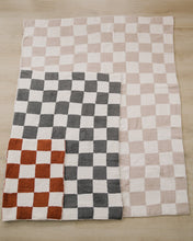 Load image into Gallery viewer, Charcoal Checkered Plush Blanket (Mebie Baby)
