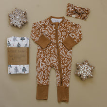 Load image into Gallery viewer, Gingerbread Bamboo Zipper (Mebie Baby)
