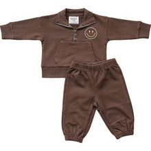 Load image into Gallery viewer, Happy Face Quarter Zip French Terry Set (Mebie Baby)
