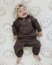 Load image into Gallery viewer, Happy Face Quarter Zip French Terry Set (Mebie Baby)
