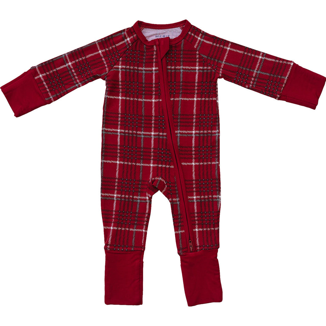 Red Plaid Bamboo Zipper (Mebie Baby)