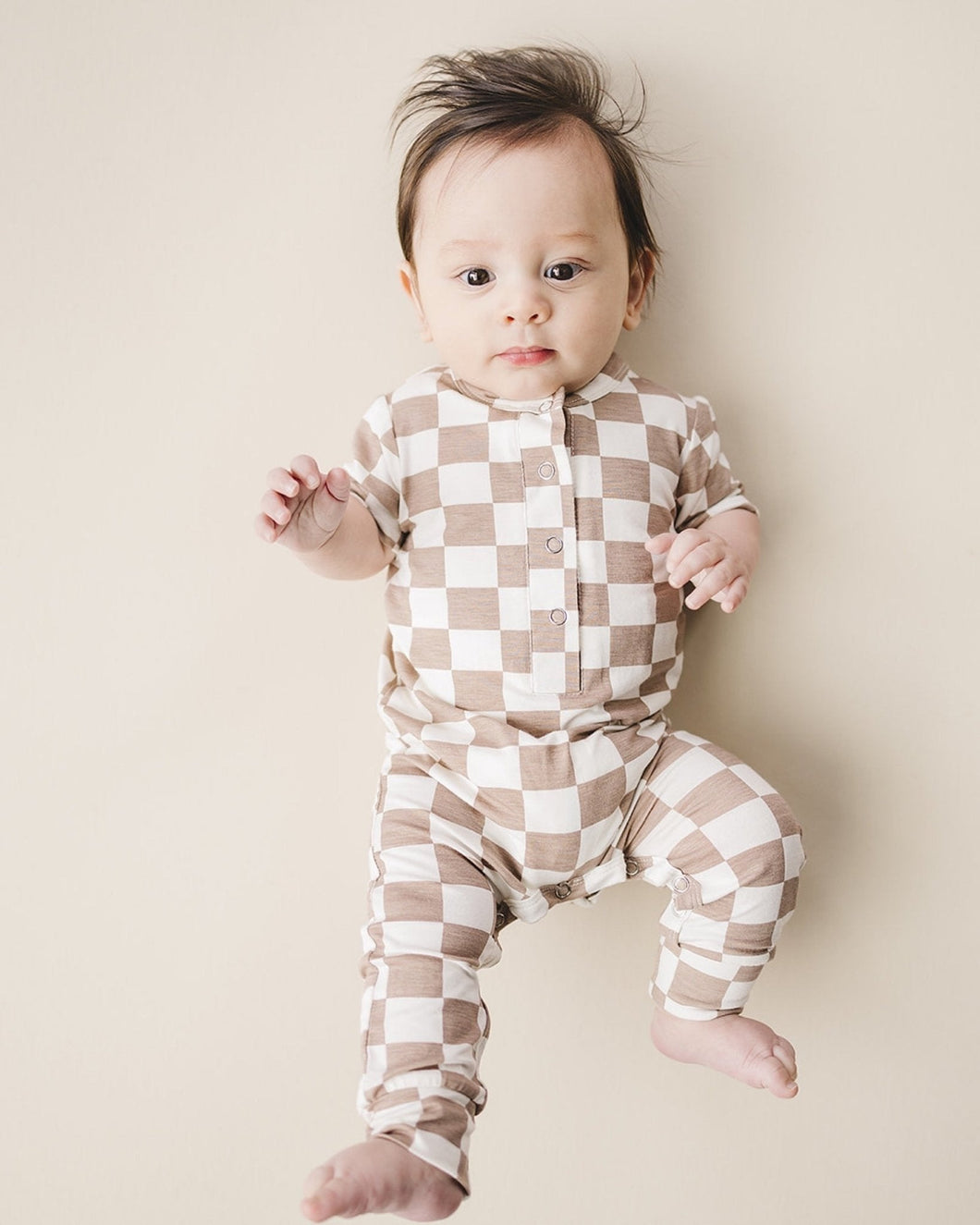 “Latte” Checkered Jumpsuit (LPK)