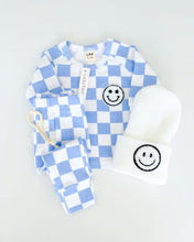 Load image into Gallery viewer, Checkered Smiley Lounge Set | Blue (LPK)
