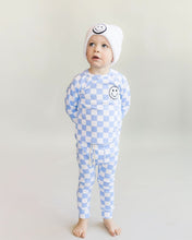 Load image into Gallery viewer, Checkered Smiley Lounge Set | Blue (LPK)
