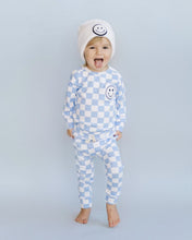 Load image into Gallery viewer, Checkered Smiley Lounge Set | Blue (LPK)
