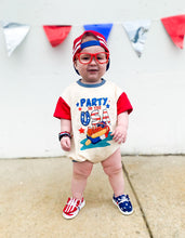 Load image into Gallery viewer, “Party in the USA” Bubble Romper
