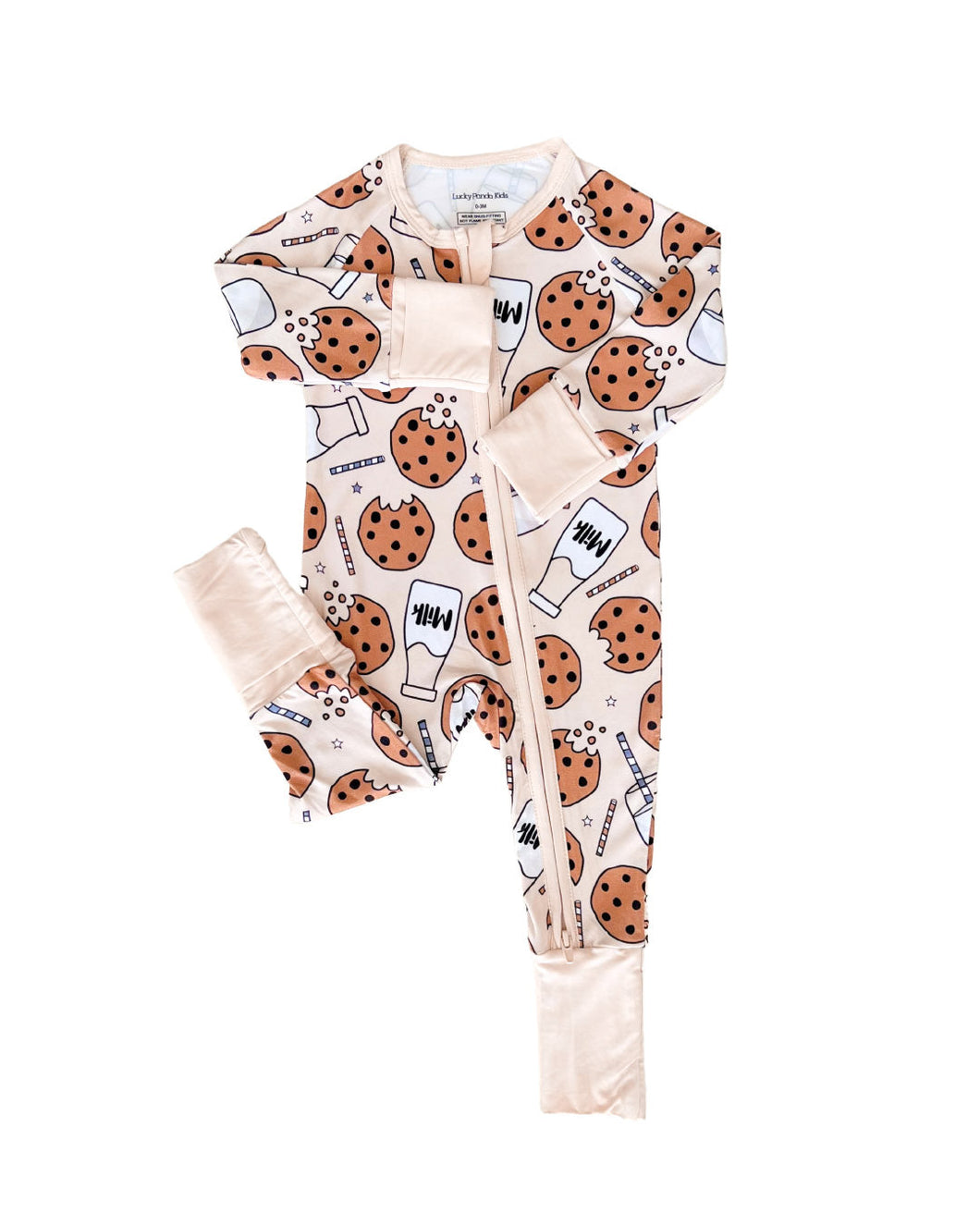 Bamboo Zip Romper | Milk & Cookies (LPK)