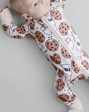 Load image into Gallery viewer, Bamboo Zip Romper | Milk &amp; Cookies (LPK)
