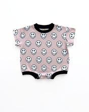 Load image into Gallery viewer, Short Sleeve Bubble Romper | Electric Drippy (LPK)
