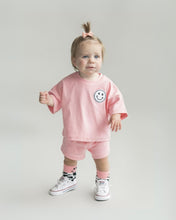 Load image into Gallery viewer, Smiley Shorts Set | Pink Peach (LPK)
